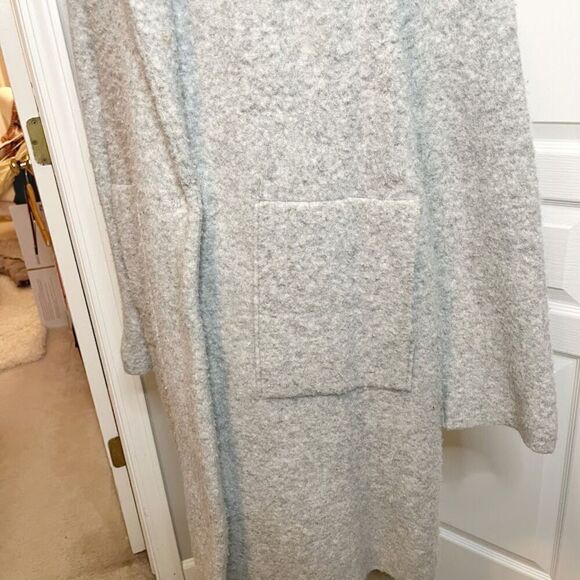 Vince Merino Wool Alpaca Brushed Shawl Knit Sweater Cardigan Oversized Coat - Picture 9 of 14